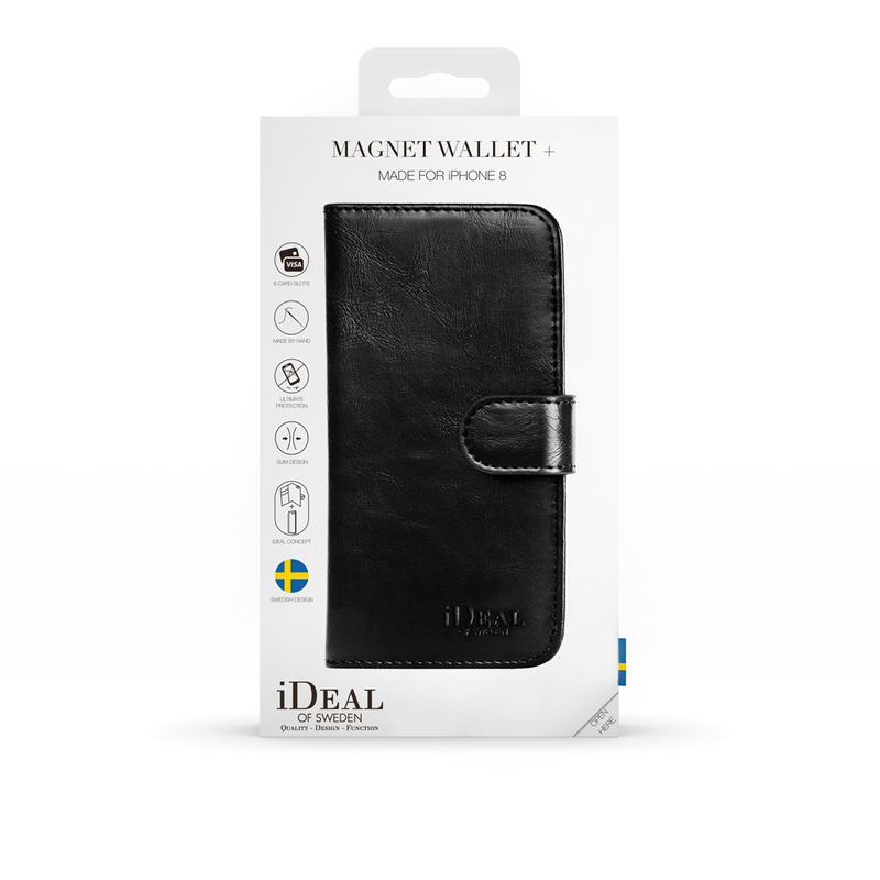 iDeal Magnet Wallet+ plånboksfodral svart, iPhone X
