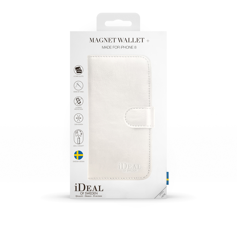 iDeal Magnet Wallet+ plånboksfodral vit, iPhone X