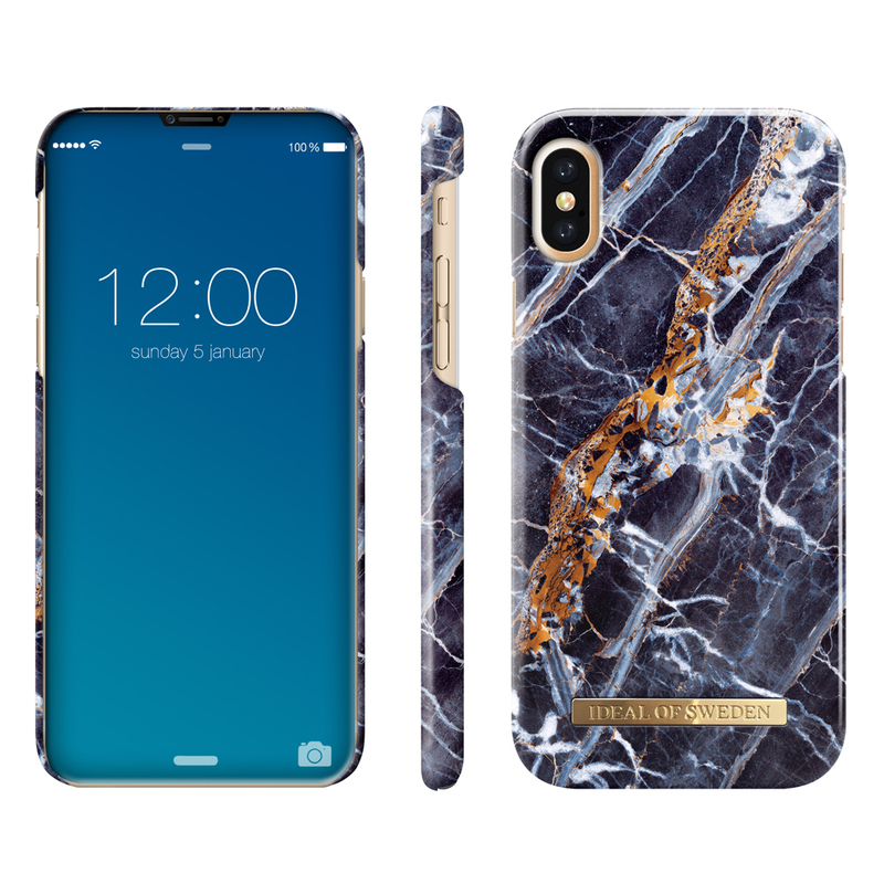 iDeal Fashion Case magnetskal iPhone X/XS, Midnight Blue Marble