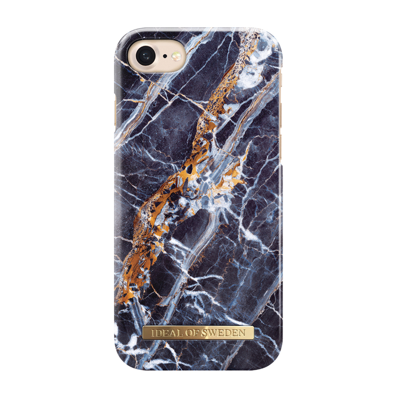iDeal Fashion Case skal iPhone 8/7/6, Midnight Blue Marble