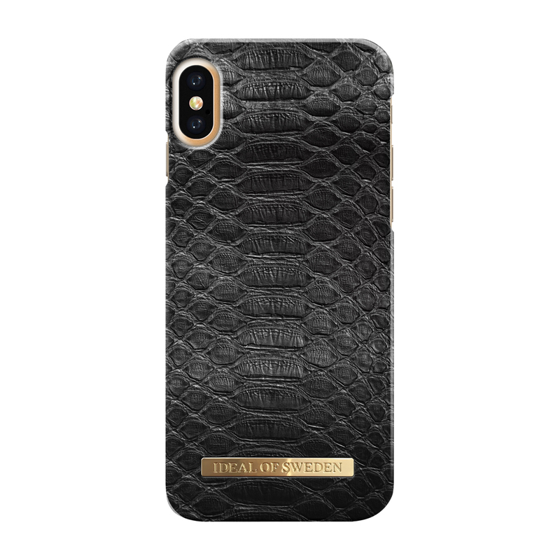 iDeal Fashion Case magnetskal iPhone X/XS, Black Reptile, demoex