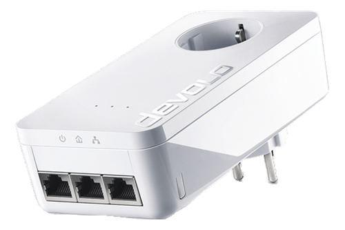 Devolo dLAN 1200 triple+, 3x Ethernet RJ45, upp till 1200 Mbps, vit