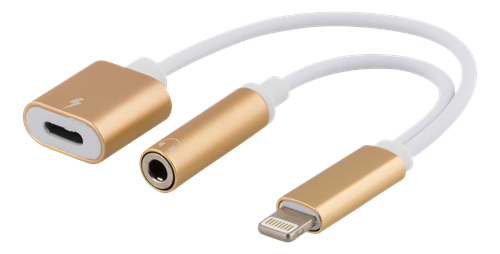 Epzi Lightning till 3.5 mm adapter, stödjer laddning och ljud