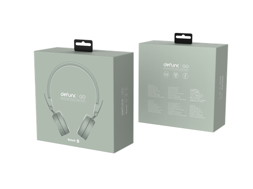 DeFunc GO on-ear trådlösa hörlurar, 300 mAh, Bluetooth 4,0, oliv