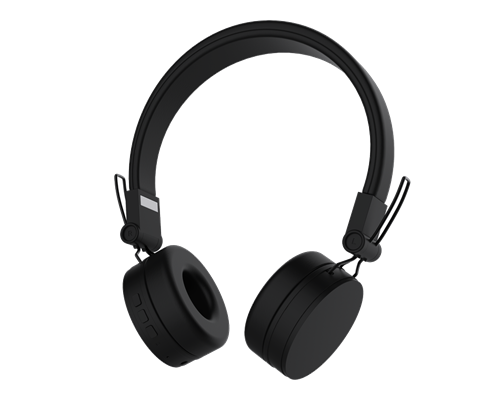 DeFunc GO on-ear trådlösa hörlurar, 300 mAh, Bluetooth 4,0 svart