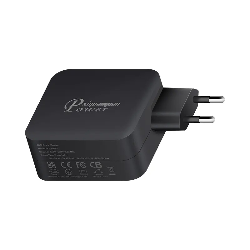 USB-C GaN-väggladdare, PD3.1, QC4.0, 140W, svart