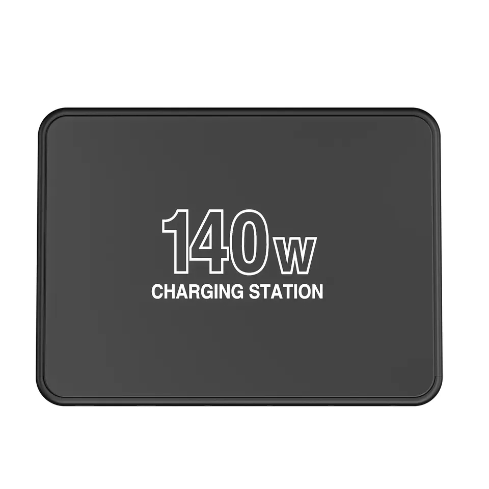 USB+USB-C Laddstation med 6 uttag, PD+QC3.0, 140W