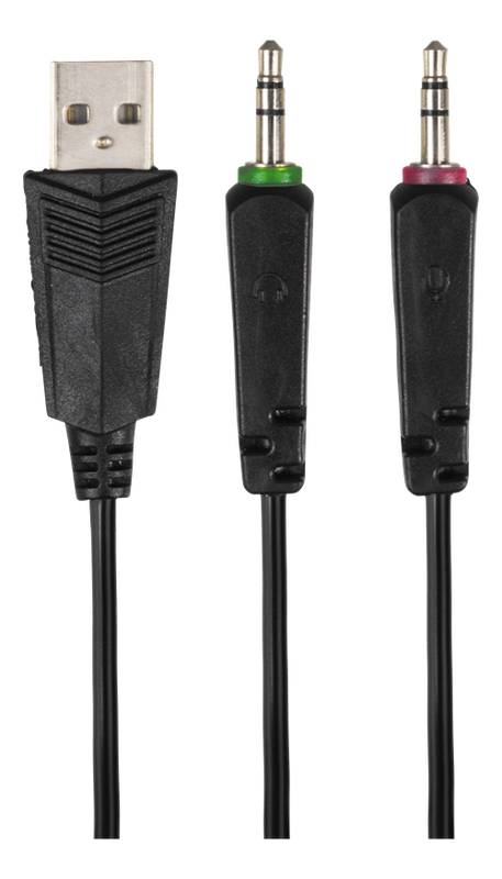 Deltaco GAMING vibrerande stereo headset med LED, svart