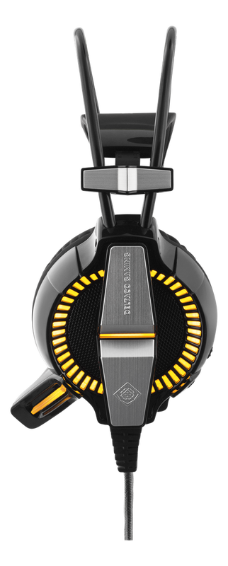 Deltaco GAMING vibrerande stereo headset med LED, svart