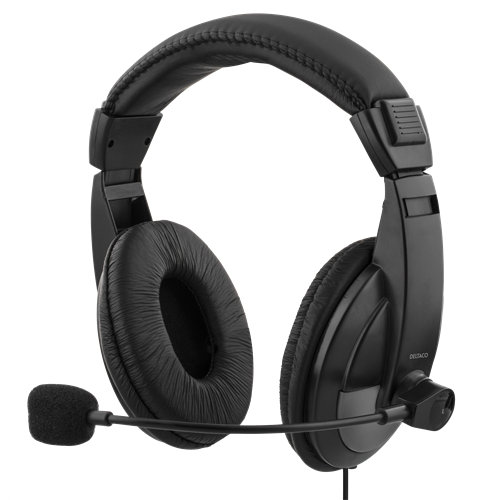 Deltaco USB stereo headset, svart