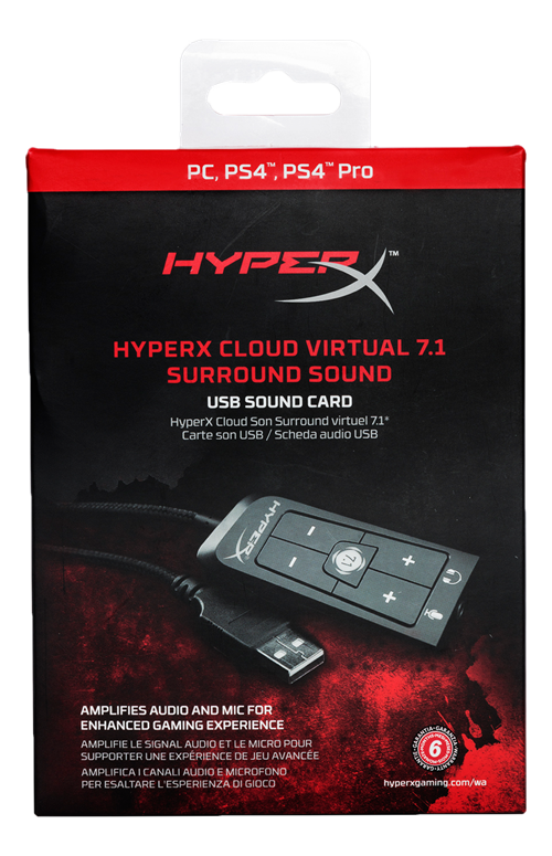 HyperX Cloud Virtual 7.1 Surround Sound USB Sound Card