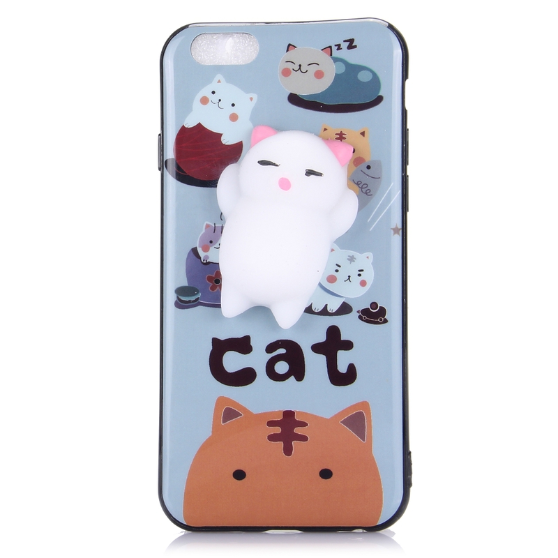 Skal med Squish, kattmotiv vit, iPhone 6