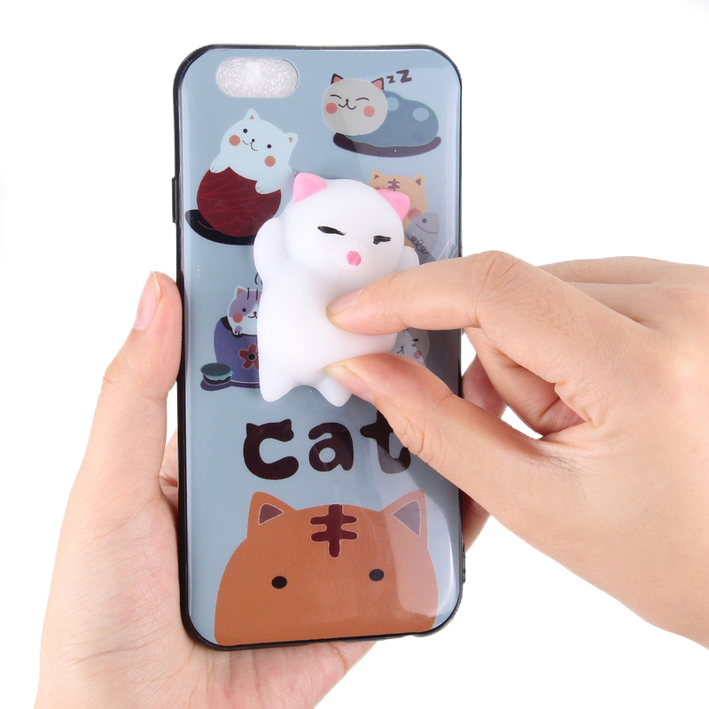 Skal med Squish, kattmotiv vit, iPhone 6