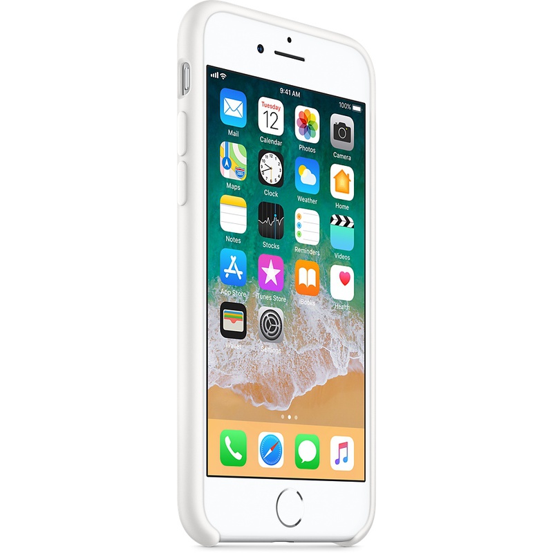 Apple MQGL2ZM/A silikonskal till iPhone 8/7, vit