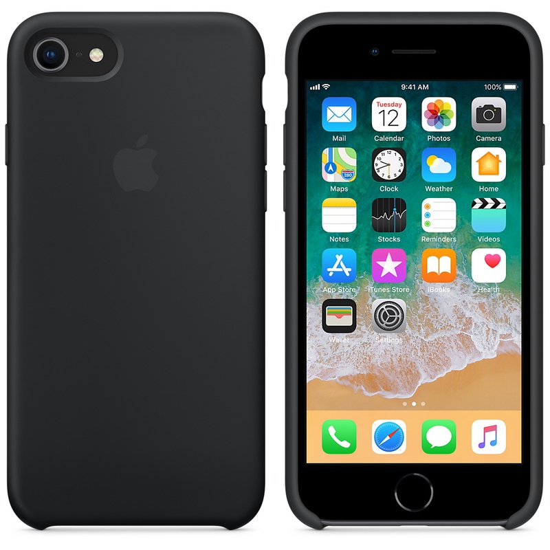 Apple MQGK2ZM/A silikonskal till iPhone 8/7, svart
