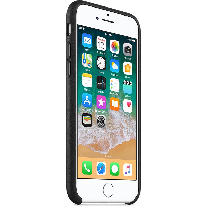 Apple MQH92ZM/A läderskal till iPhone 8/7, svart