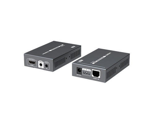 HDMI Förstärkare över Ethernet, 70m, PoE, HDBase T, svart