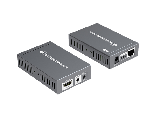 HDMI Förstärkare över Ethernet, 70m, PoE, HDBase T, svart