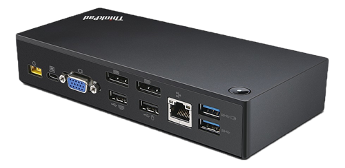 Lenovo ThinkPad USB-C dockningsstation, EU, 2x DP, 3x 1 USB 3.0