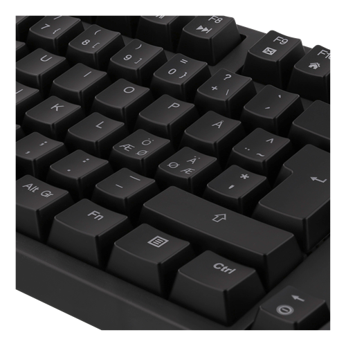 Deltaco GAMING tangentbord, Blue-brytare, vit belysning, svart