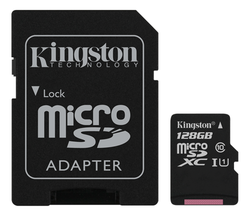 Kingston microSDXC Canvas Select 80R CL10 UHS-I +SD, 128GB