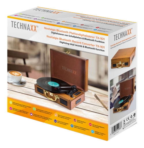 Technaxx Nostalgia Bluetooth record converter TX-101, brun