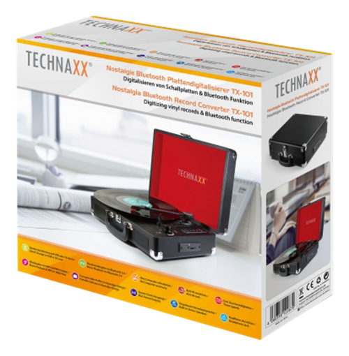 Technaxx Nostalgia Bluetooth record converter TX-101, svart