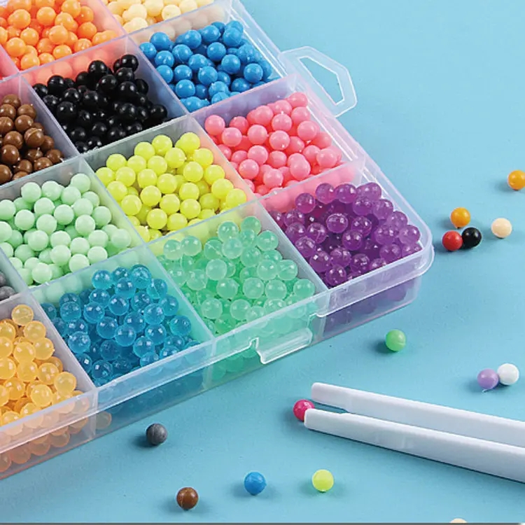 Påfyllandskit med Waterbeads i 15 färger, Mix, 2200st