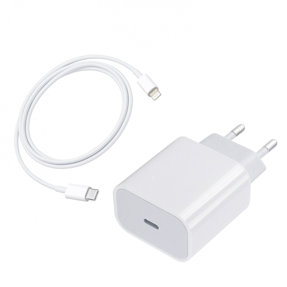 Strömadapter 18W + USB-C till lightningkabel 1m