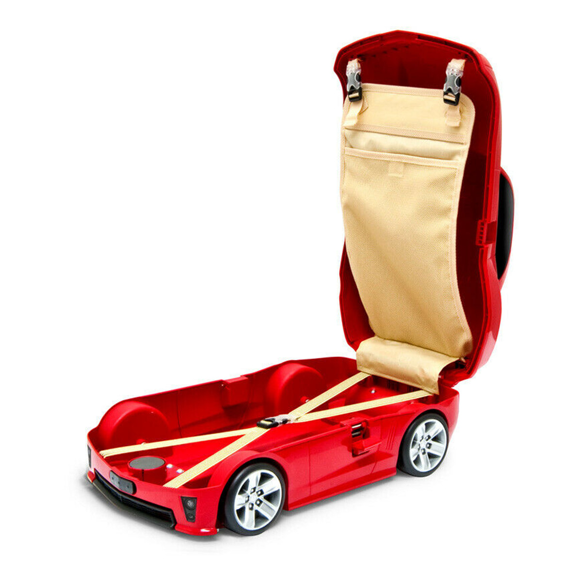 Ridaz Chevy Camaro ZL1 resväska för barn med hjul, röd