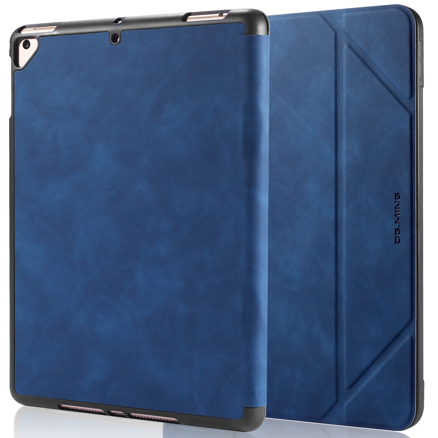 DG.MING Retro Style Case for iPad air/air2 iPad 9.7 2017-2018-Blue