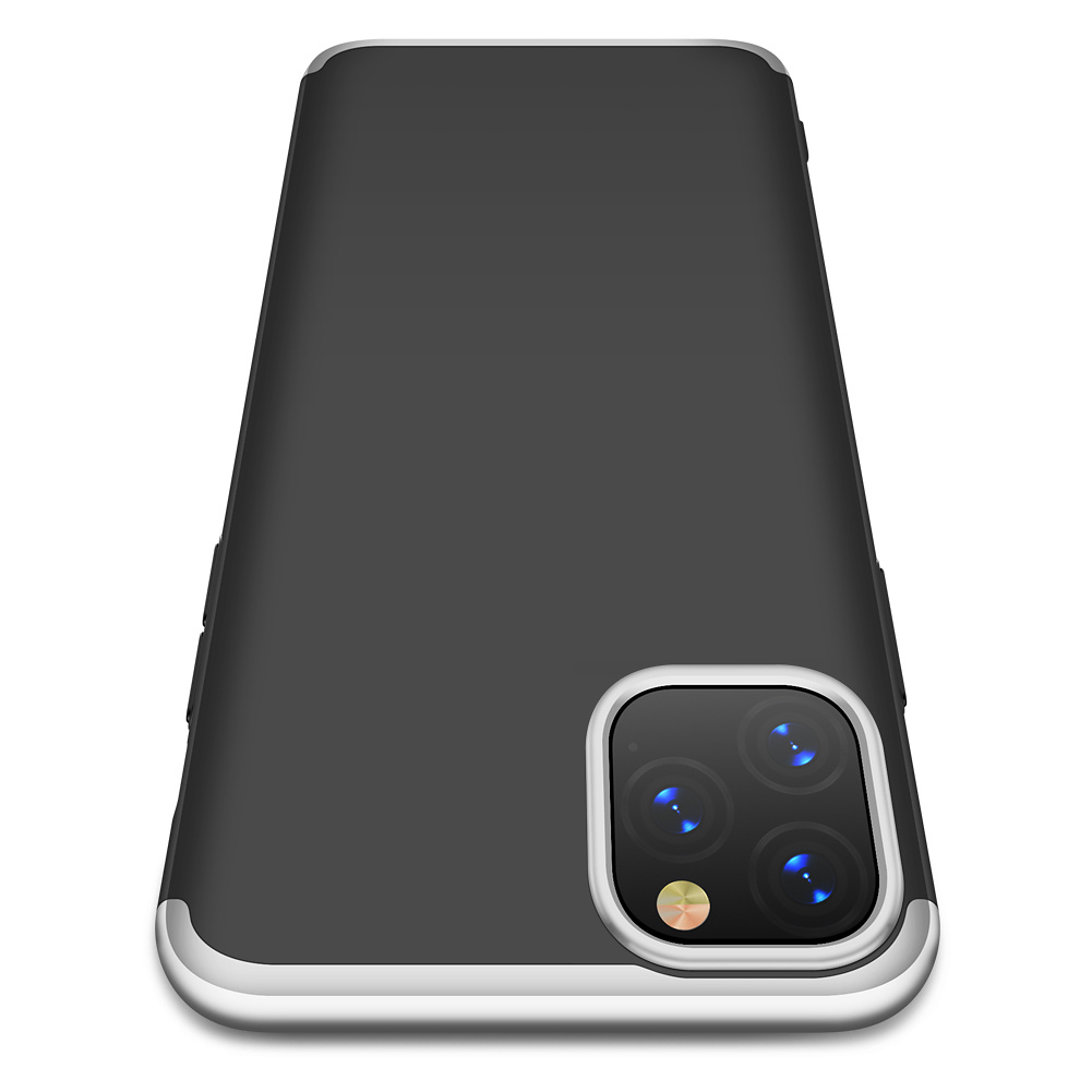 3-delat skal till iPhone 11 Pro Max, silver/svart