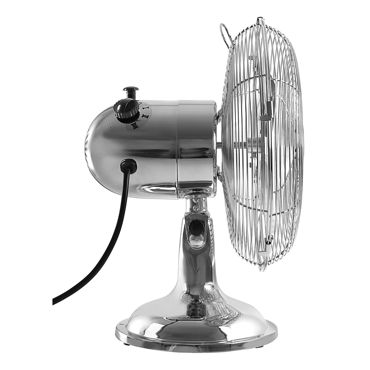 30 cm metal table fan, chrome