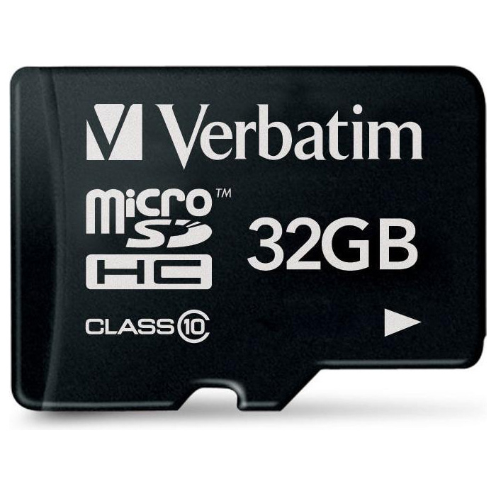 32GB Verbatim Klass 10 microSDHC, 90MB/s