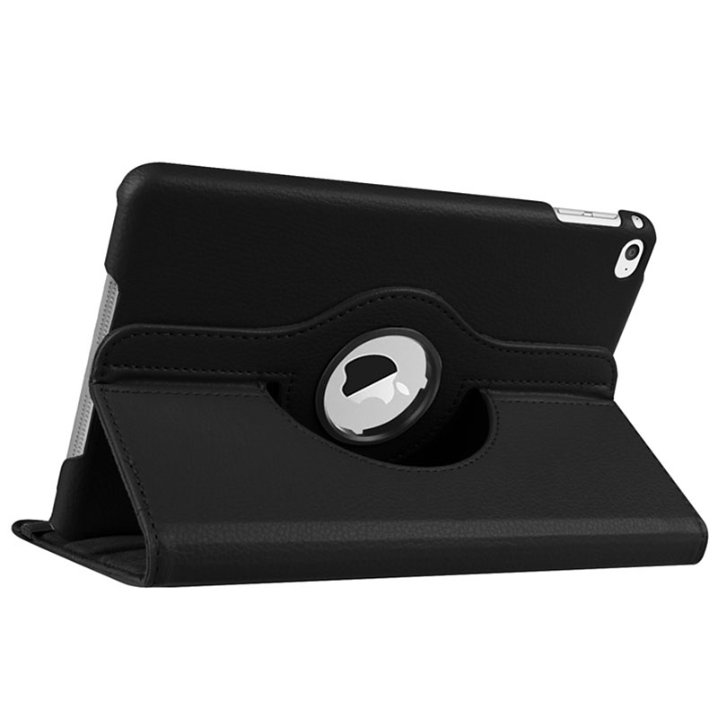 Läderfodral med roterbart ställ svart, iPad mini 4/5