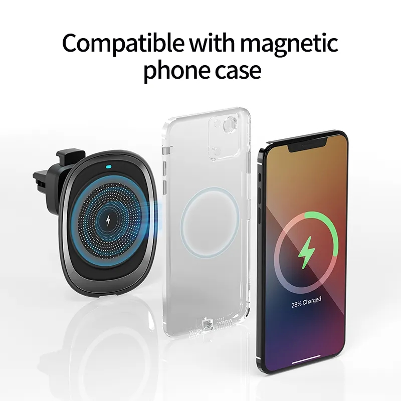 Magnetisk bilhållare till iPhone 12 och 13, Qi, 15W