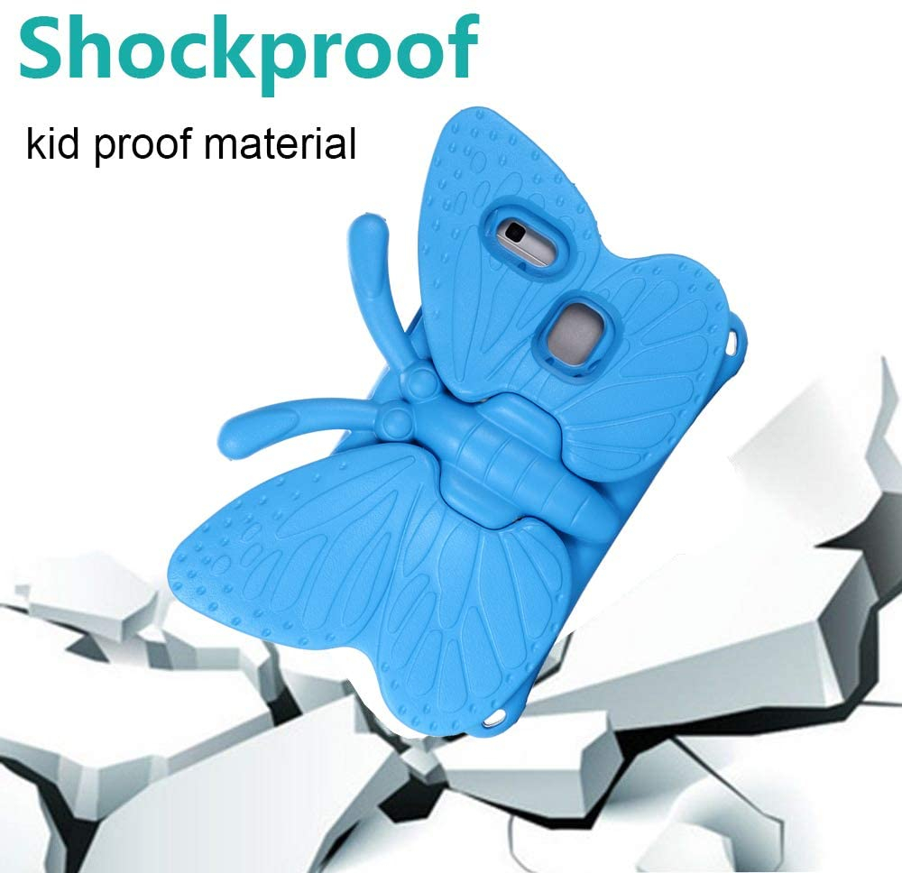 Fjärilsformat barnfodral, Samsung Tab A 8.0, blå