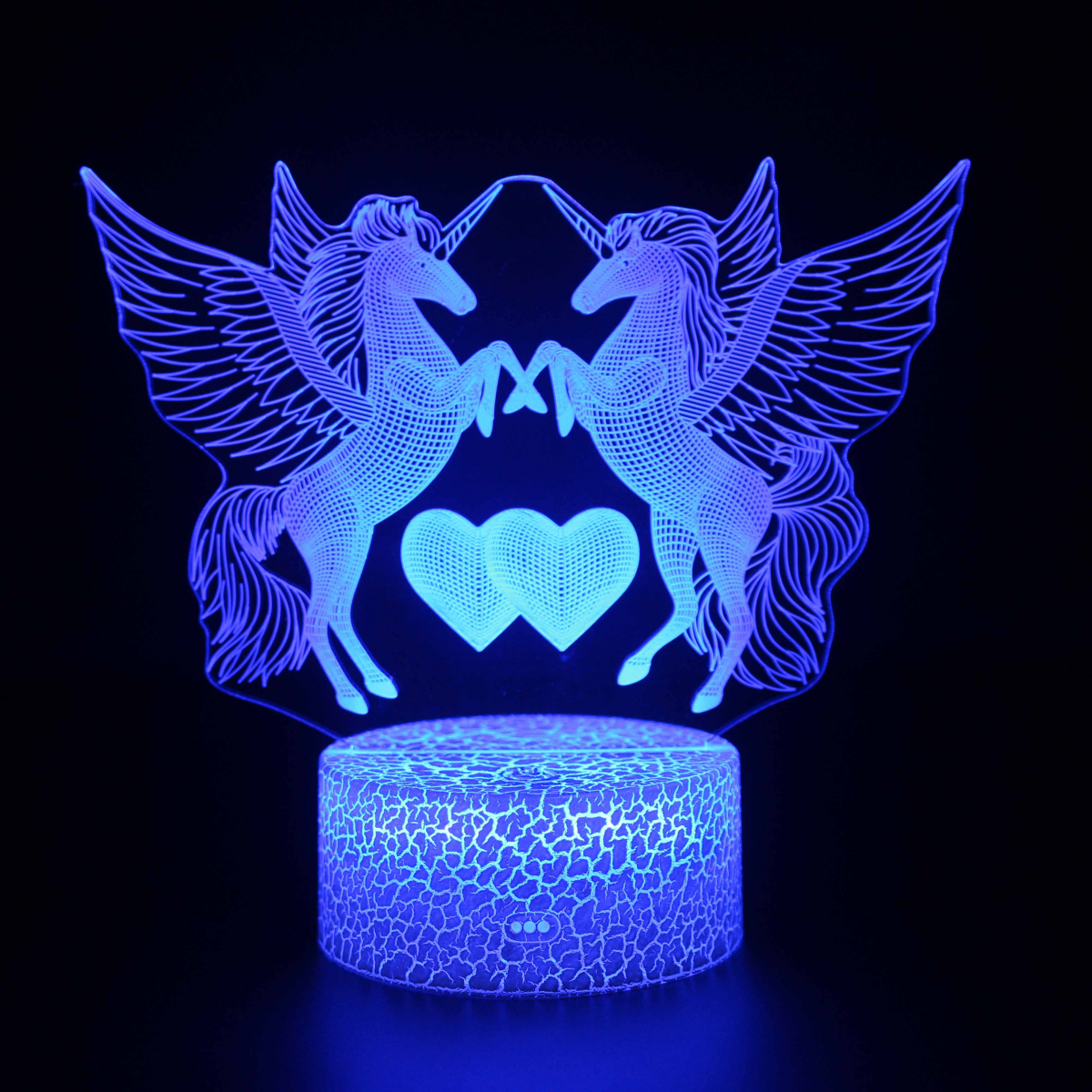 3D Illusion LED-lampa med fjärrkontroll, 16 färger, 2-2.5W