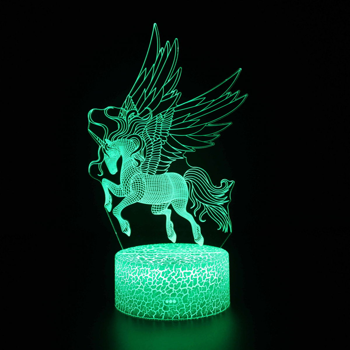 3D Illusion LED-lampa med fjärrkontroll, 16 färger, 2-2.5W