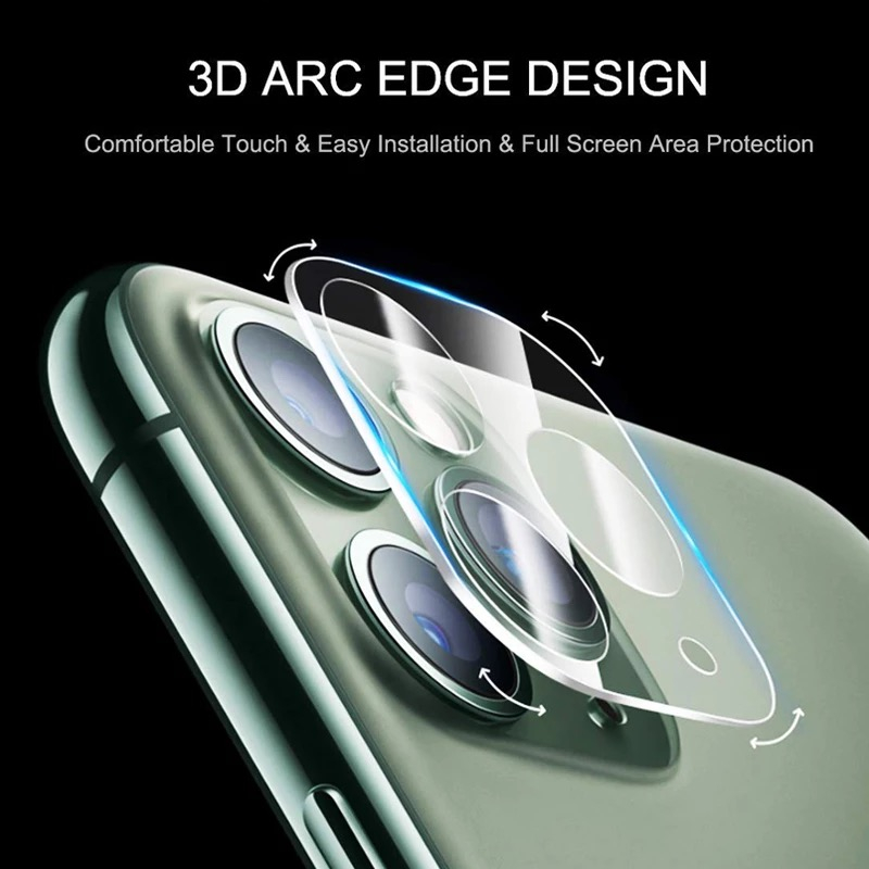 3D-böjt kameralins-skydd i härdat glas till iPhone 11