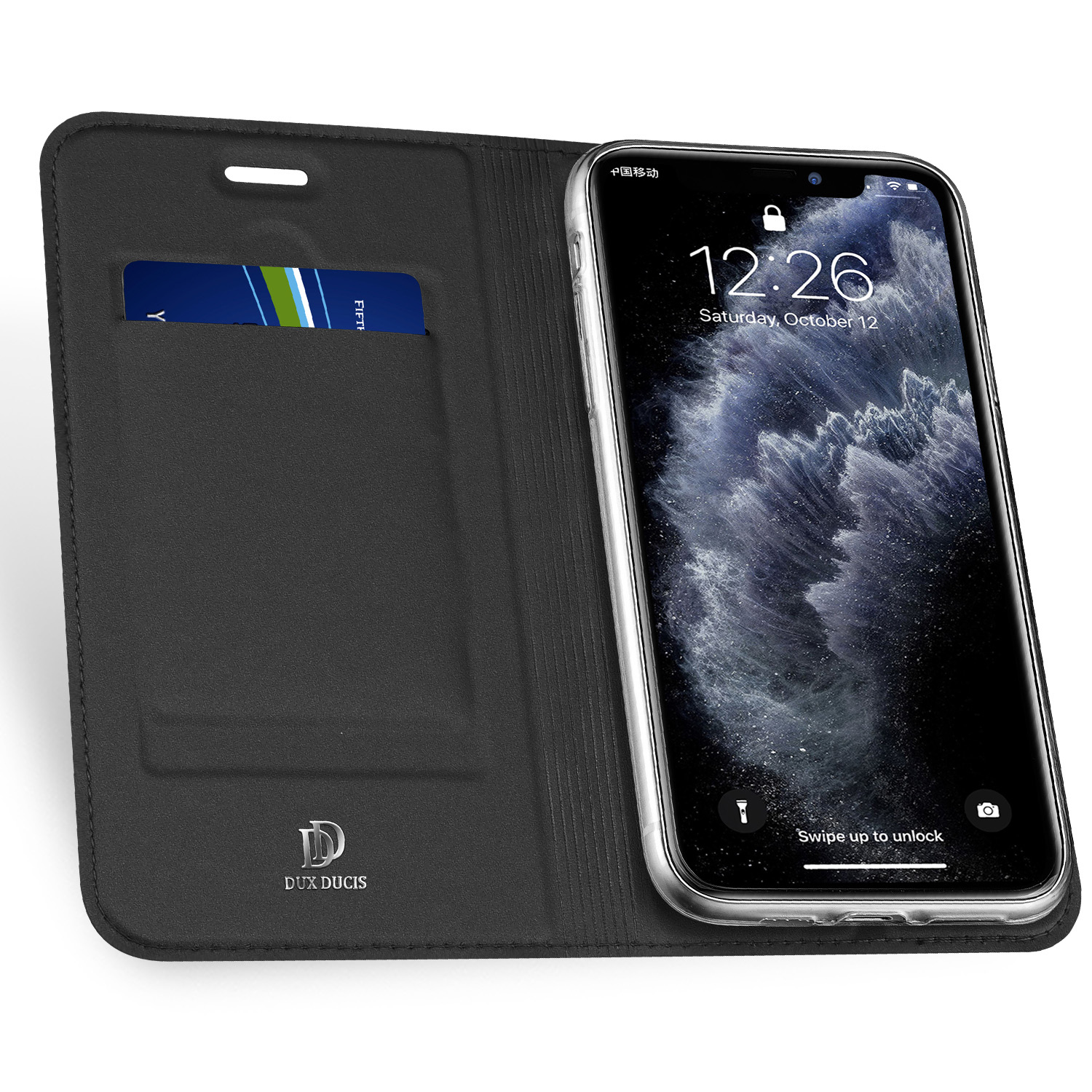 DUX DUCIS Skin Pro Series Flip Wallet, iPhone 11 Pro Max, black