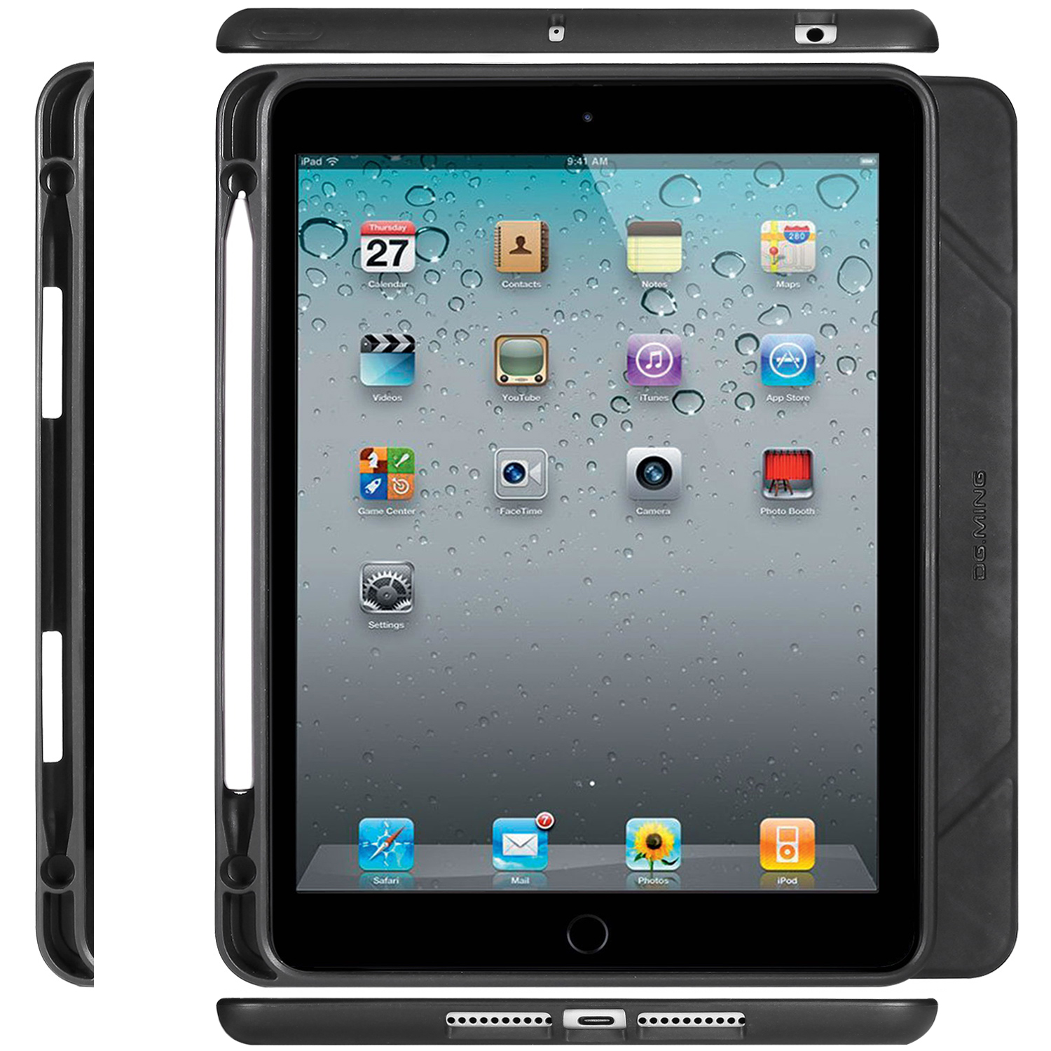 DG.MING Retro Style fodral till iPad Air/Air2 och iPad 9.7, grå