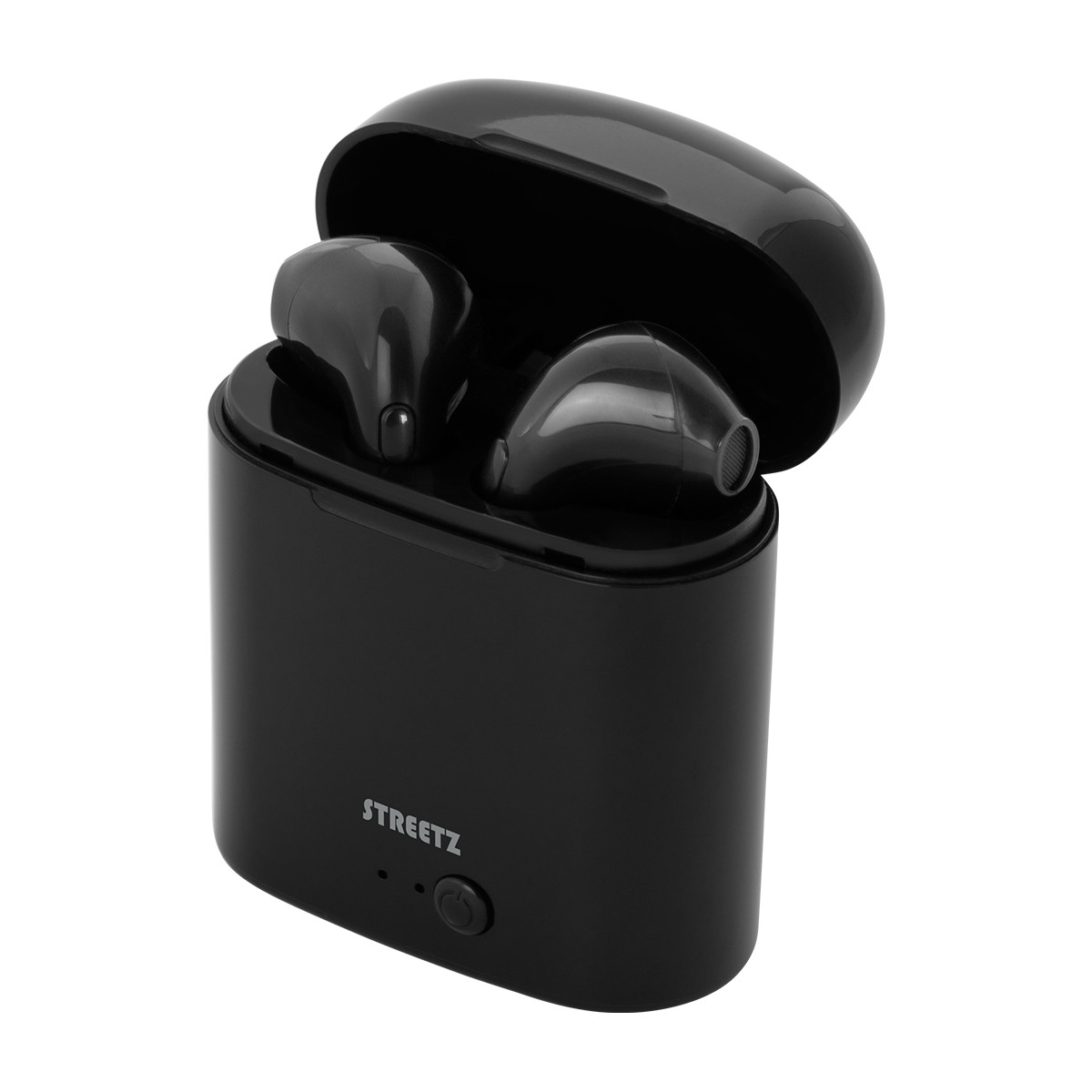 STREETZ trådlösa hörlurar med etui, Bluetooth 5.0, svart