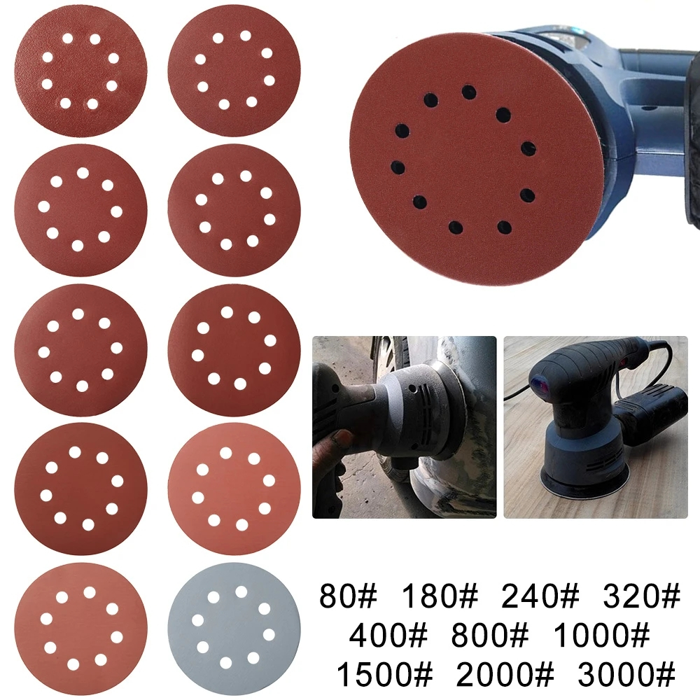 Slippapper för slipmaskiner, grovlek 80-3000, 100st