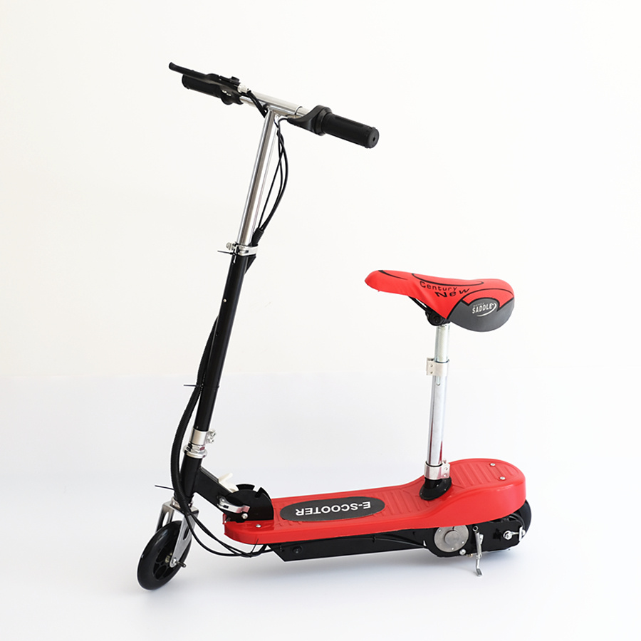 Elscooter med sadel 120W, röd