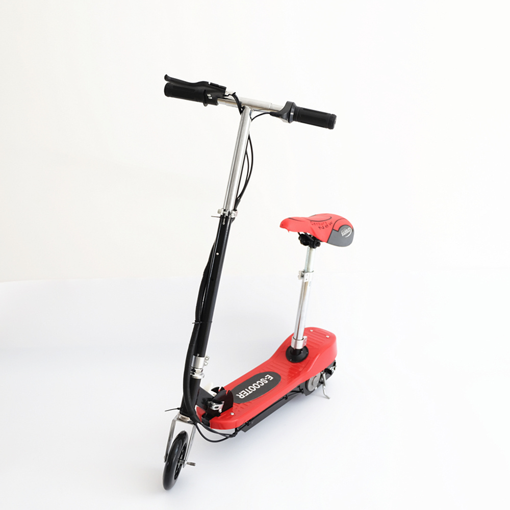 Elscooter med sadel 120W, röd
