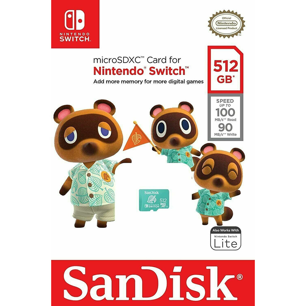 512GB SanDisk Gaming MicroSDXC till Nintendo Switch