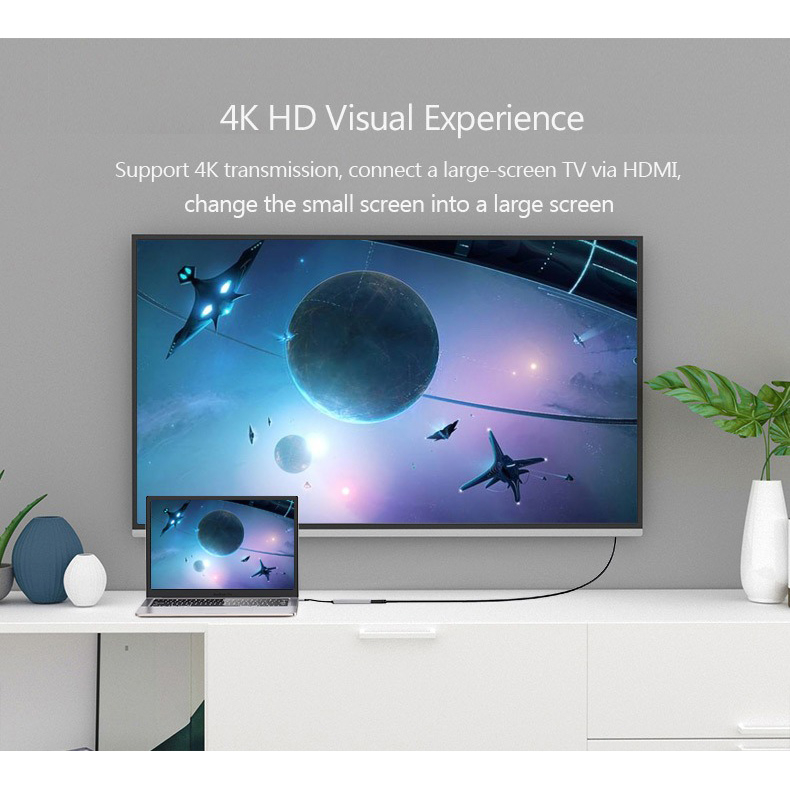 6-i-1 USB-C hubb med kortläsare och HDMI