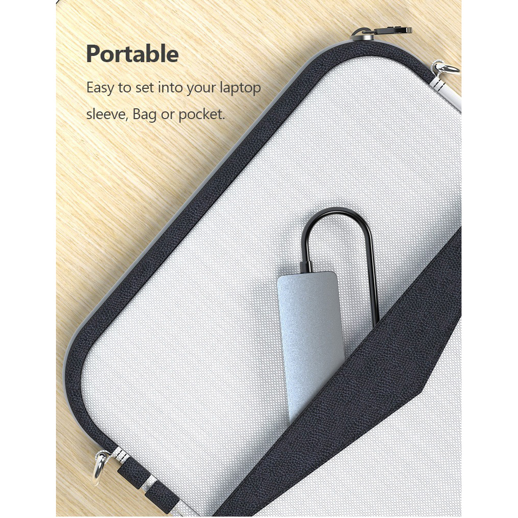 6-i-1 USB-C hubb med kortläsare och HDMI