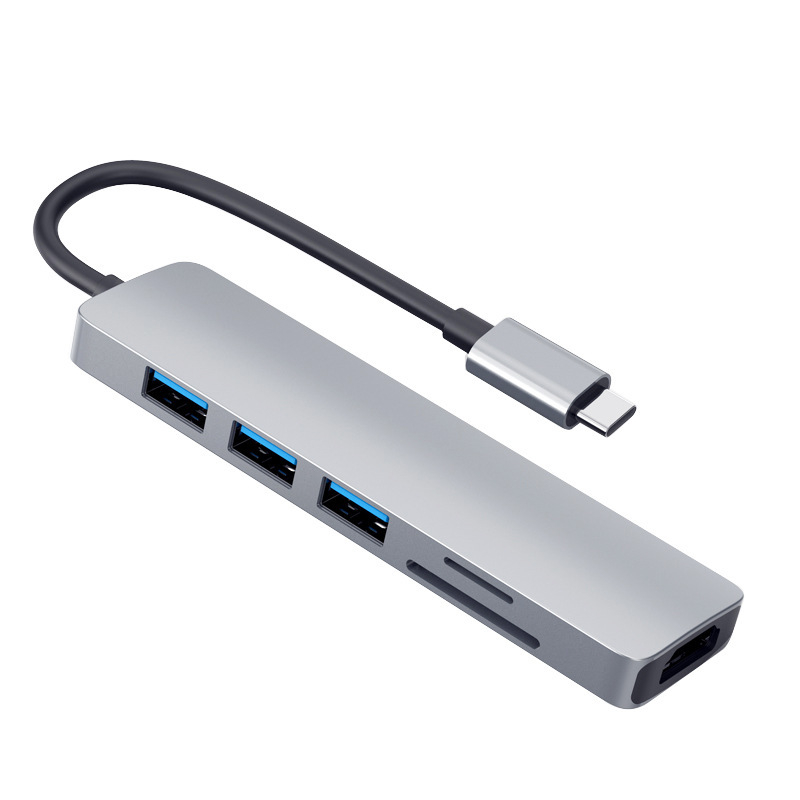 6-i-1 USB-C hubb med kortläsare och HDMI, PD, 87W